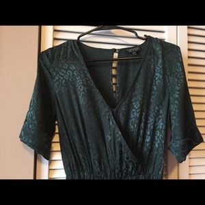 SATIN GREEN JUMPSUIT